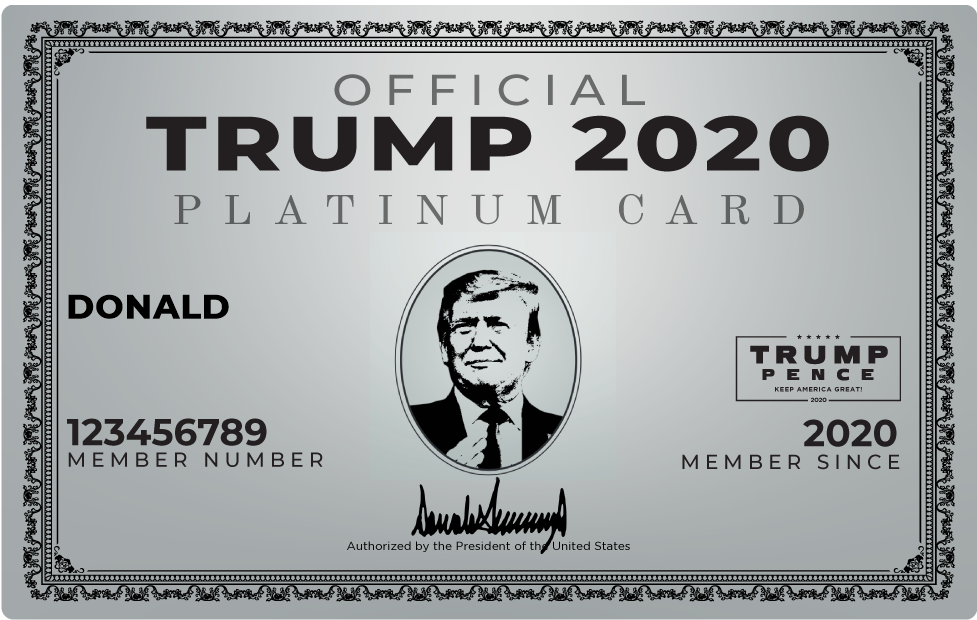 2020 Trump Platinum Card