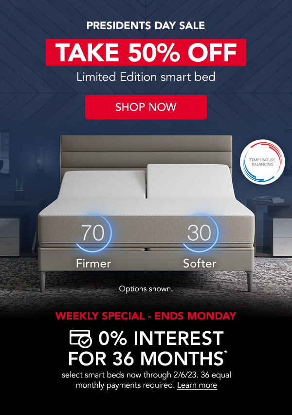 Sleep number presidents store day sale 2021