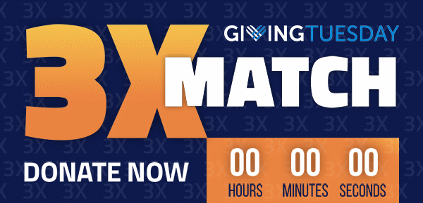 Giving Tuesday 3X Match - Donate Now