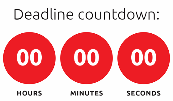 Deadline countdown!