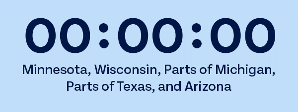 Key State Poll Closure Countdown - Minnesota, Wisconsin, Parts of Michigan, Parts of Texas, and Arizona