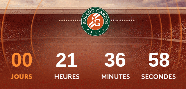 Compte a rebours Roland Garros