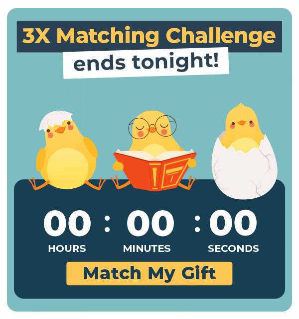 Your monthly support will go 3x as far all year long! Triple Your Impact: