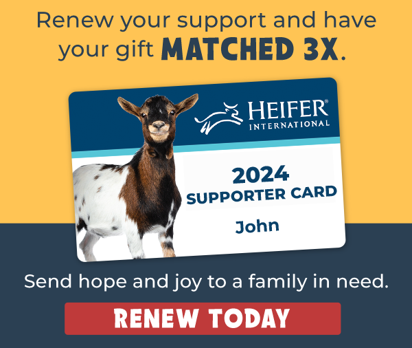 Renew Your Support and have your gift matched 3X