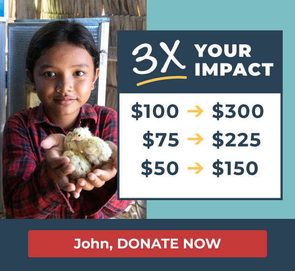 Your donation will tripled -- give today!