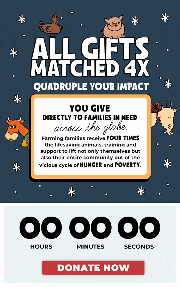 All Gifts Matched 4x -- Quadruple Your Impact Now: