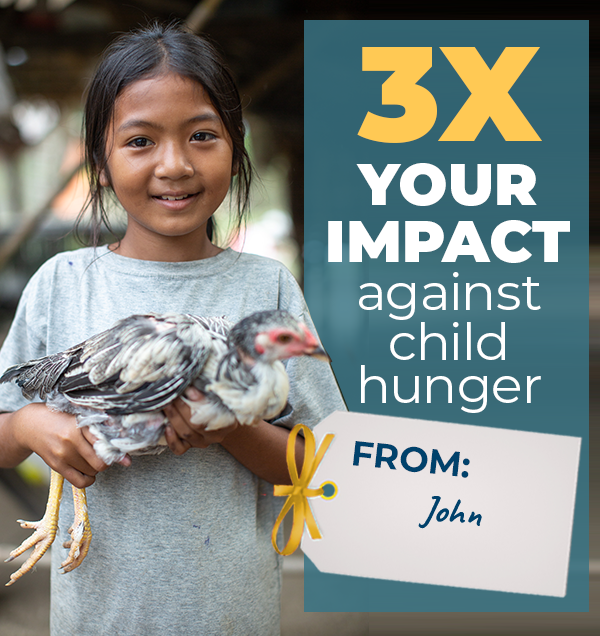 Triple your impact against child hunger. Donate today: