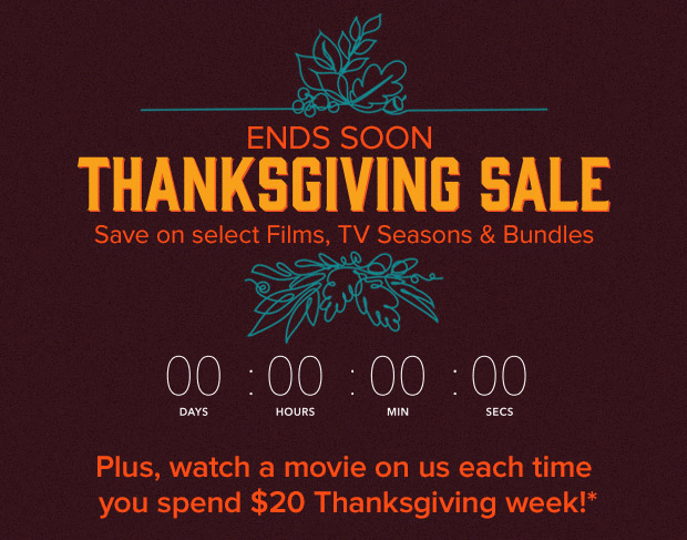 THANKSGIVING SALE ENDS SOON