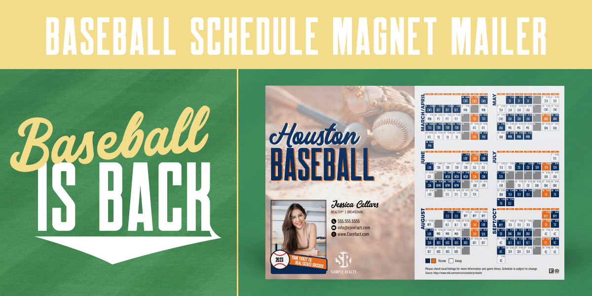 Real Estate Baseball Schedule Magnets